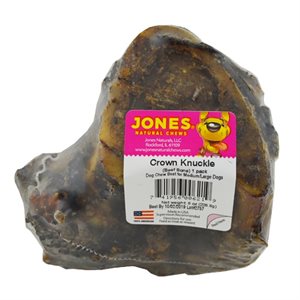 Jones® 00621 Smoked Beef Crown Knuckle Chew, 8 oz, For Medium / Large Dog