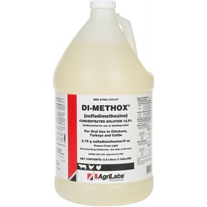 AgriLabs® 077 Bovine & Avian Antibiotic Di-Methox® Oral Solution, 1 gal, For Chickens, Turkeys & Dairy Calves