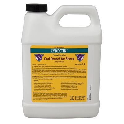Bayer Cydectin® 0.1% Moxidectin Oral Drench, 1 L, For Sheep