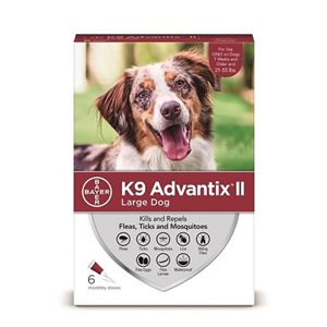 Bayer 854523 K9 Advantix® II Flea & Tick Treatment, Medium, Teal, For 4 Months Dog 11-20 lb
