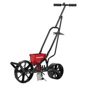 Chapin® 8701B Garden Seeder with 6 Seed Plates, Cushioned Grip Handle / Single Poly Wheel / Powder Coated Steel Frame