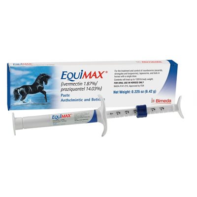 Durvet EquiMax® Ivermectin / Praziquantel Dewormer, 6.42 gm / Tube