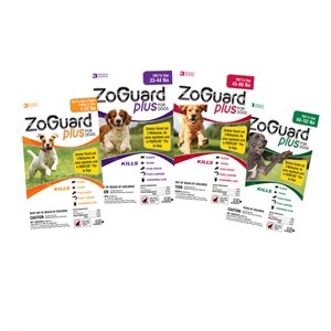 Durvet ZoGuard® Plus 011-511103 Flea & Tick Treatment, For Dog 23-44 lb, Purple