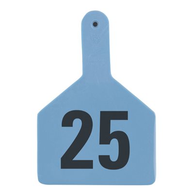 Z Tags™ FAR053288 One-Piece Numbered 76-100 Ear Tag, 3 inch x 4-1 / 2 inch, Blue, Cattle