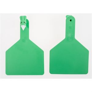 Z Tags™ FAR053821 One-Piece Long Neck Blank No-Snag-Tag® Premium Tag, Green, Cattle, Calf