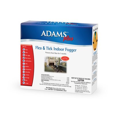 Farnam® FAR100522363 Adams™ Plus Flea & Tick Indoor Fogger, 3 Pack x 3 oz, Cat & Dog