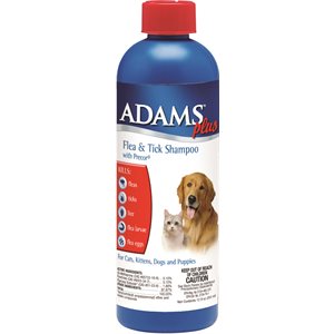 Farnam® Adams™ Plus 503441 Flea & Tick Cleansing Shampoo with Precor, 12 oz, For Dog & Cat