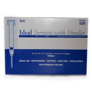 Neogen Ideal® 9279 Tuberculin Syringe with 25 ga x 5 / 8 inch Needle, 1 cc, For Livestock
