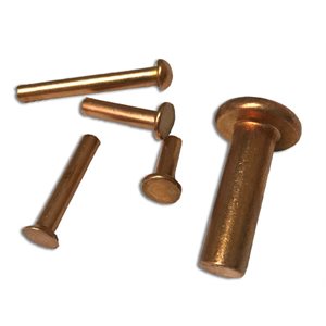 Leather Brothers® 153.5200 Two-Piece Rivet, 4 / 16 inch, Brass, 200Count