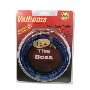 Valhoma® Cable 10' Tie Out Medium Blue