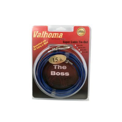 Valhoma® Cable 15' Tie Out Medium Blue
